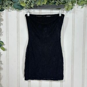 Jocacy Black Lace Strapless Mini Dress Women's XS Sexy Party Clubwear